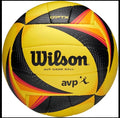 Wilson OPTX AVP Official Beach Volleyball – Black/Yellow | Pro Game Ball for Sand Play