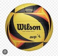 Wilson OPTX AVP Official Beach Volleyball – Black/Yellow | Pro Game Ball for Sand Play